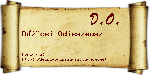 Décsi Odisszeusz névjegykártya